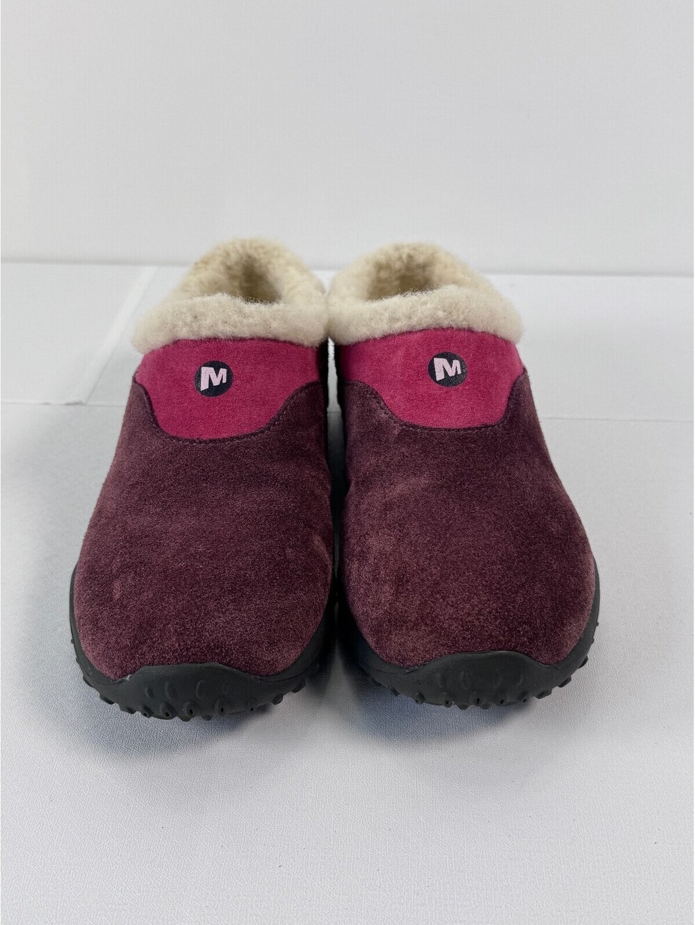 Merrell Womens 5 Suede Fleece Lined Slip On Shoes Burgundy Pink Y2K Outdoor - Picture 2 of 8